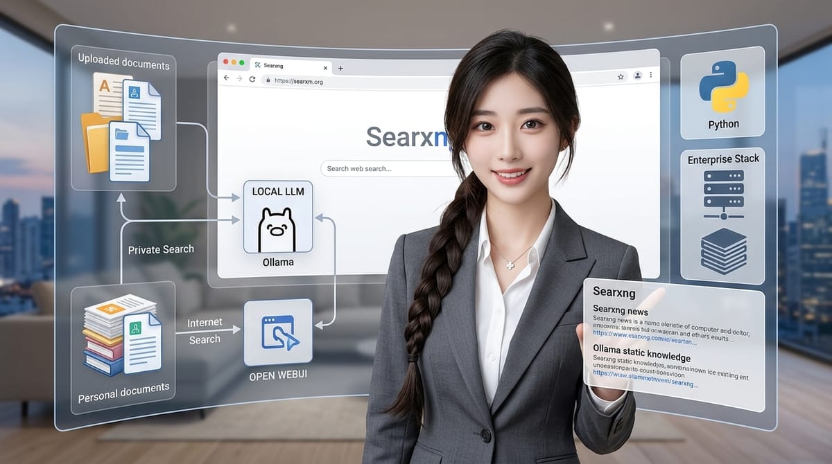 Give your local LLM fresh eyes: private web search with SearXNG and Ollama